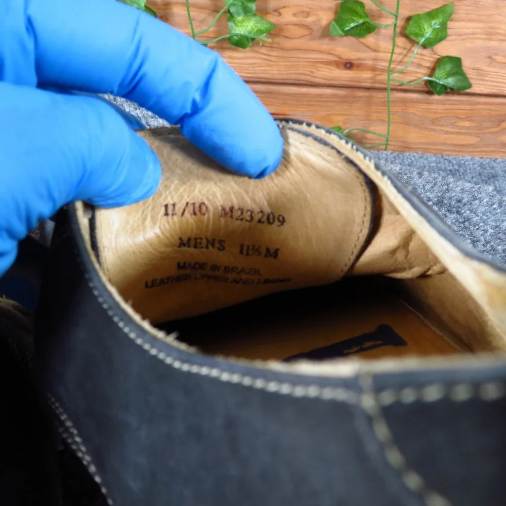 1901 M23209‎ Mens Derby Shoes Size 11.5 Casual Business Navy Blue Nubuck Leather